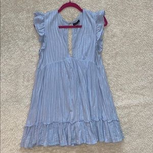 Cotton Candy LA Blue V Neck Dress